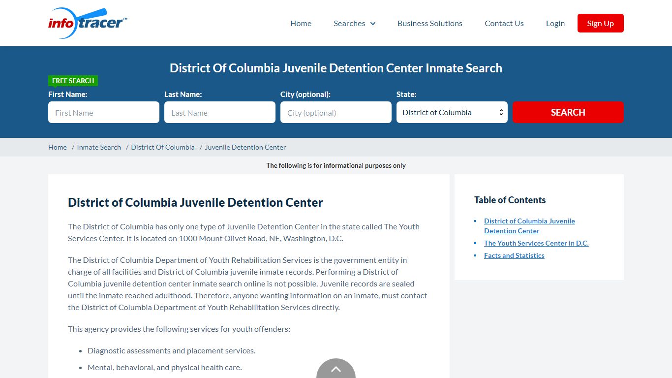 District Of Columbia Juvenile Detention Center Inmates ...