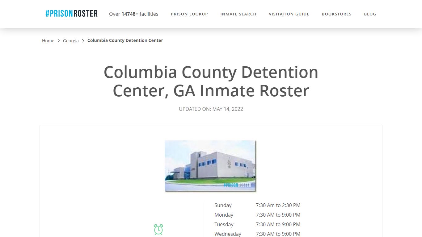 Columbia County Detention Center, GA Inmate Roster