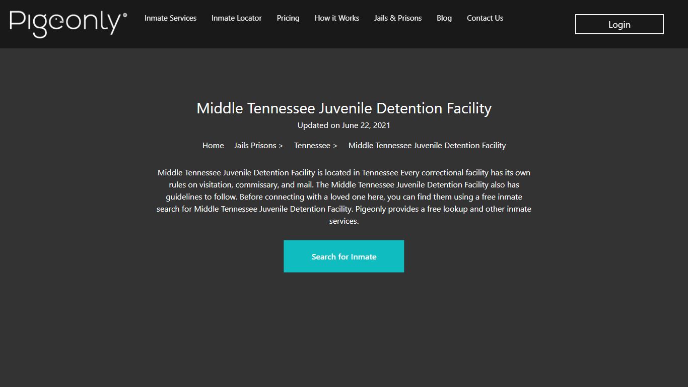 Middle Tennessee Juvenile Detention Facility Inmate Search ...